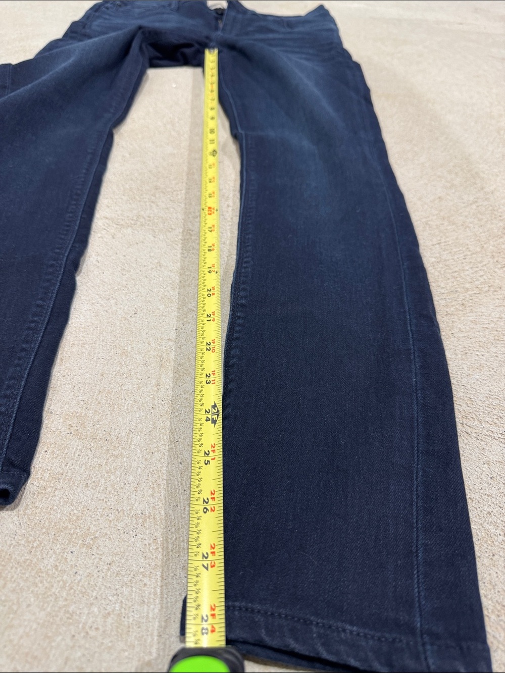 Express Dark Blue Super Soft Stretch Mid Rise Legging - Picture 4 of 4